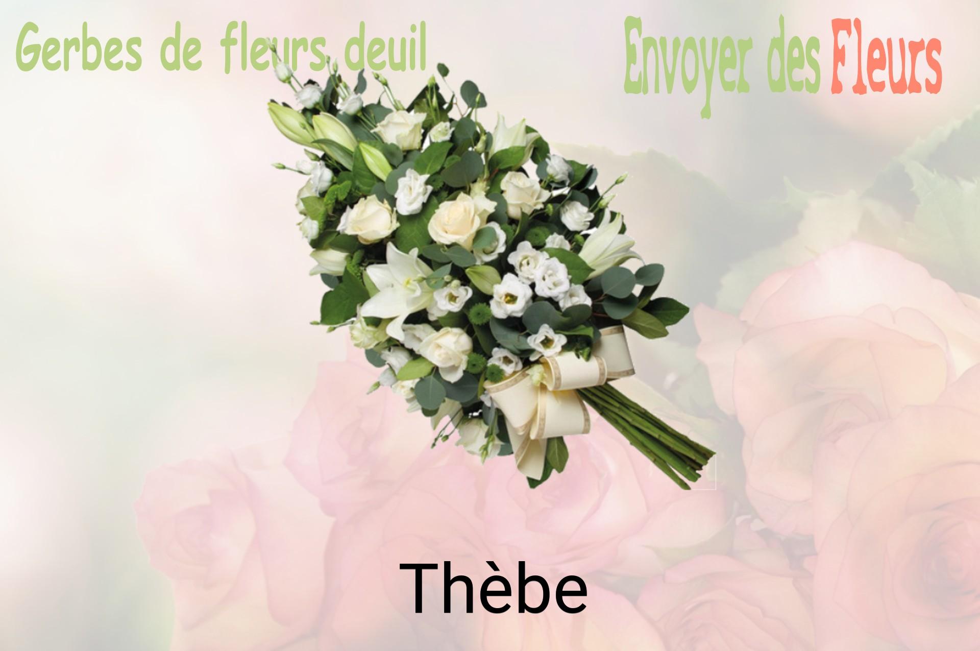 Gerbe de fleurs de deuil livrée à Thèbe